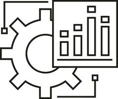 Gear setting symbol icon vector image. Illustration of the industrial wheel mechine mechanism design image