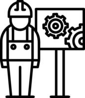 Gear setting symbol icon vector image. Illustration of the industrial wheel mechine mechanism design image