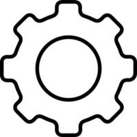 Gear setting symbol icon vector image. Illustration of the industrial wheel mechine mechanism design image