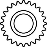 Gear setting symbol icon vector image. Illustration of the industrial wheel mechine mechanism design image