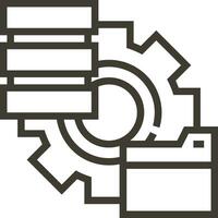 Gear setting symbol icon vector image. Illustration of the industrial wheel mechine mechanism design image