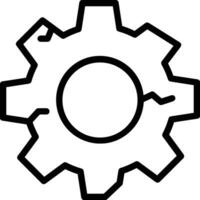 Gear setting symbol icon vector image. Illustration of the industrial wheel mechine mechanism design image