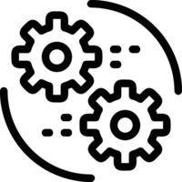 Gear setting symbol icon vector image. Illustration of the industrial wheel mechine mechanism design image