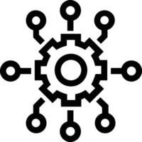 Gear setting symbol icon vector image. Illustration of the industrial wheel mechine mechanism design image