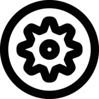 Gear setting symbol icon vector image. Illustration of the industrial wheel mechine mechanism design image