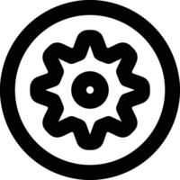 Gear setting symbol icon vector image. Illustration of the industrial wheel mechine mechanism design image