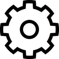 Gear setting symbol icon vector image. Illustration of the industrial wheel mechine mechanism design image