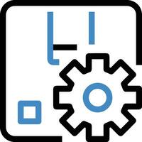 Gear setting symbol icon vector image. Illustration of the industrial wheel mechine mechanism design image