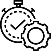 Gear setting symbol icon vector image. Illustration of the industrial wheel mechine mechanism design image