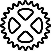 Gear setting symbol icon vector image. Illustration of the industrial wheel mechine mechanism design image