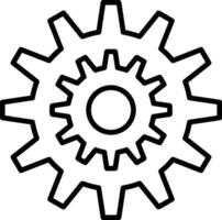 Gear setting symbol icon vector image. Illustration of the industrial wheel mechine mechanism design image