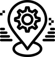 Gear setting symbol icon vector image. Illustration of the industrial wheel mechine mechanism design image