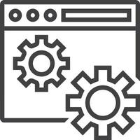 Gear setting symbol icon vector image. Illustration of the industrial wheel mechine mechanism design image