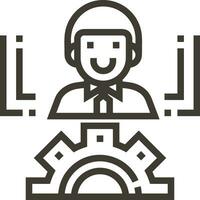 Gear setting symbol icon vector image. Illustration of the industrial wheel mechine mechanism design image