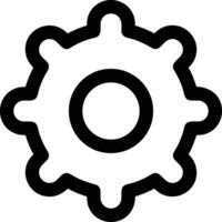 Gear setting symbol icon vector image. Illustration of the industrial wheel mechine mechanism design image