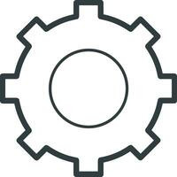 Gear setting symbol icon vector image. Illustration of the industrial wheel mechine mechanism design image