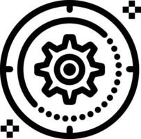 Gear setting symbol icon vector image. Illustration of the industrial wheel mechine mechanism design image