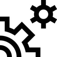 Gear setting symbol icon vector image. Illustration of the industrial wheel mechine mechanism design image