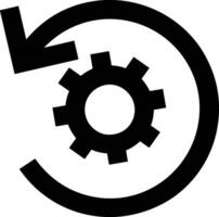 Gear setting symbol icon vector image. Illustration of the industrial wheel mechine mechanism design image