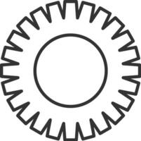 Gear setting symbol icon vector image. Illustration of the industrial wheel mechine mechanism design image