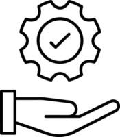 Gear setting symbol icon vector image. Illustration of the industrial wheel mechine mechanism design image