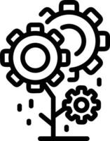 Gear setting symbol icon vector image. Illustration of the industrial wheel mechine mechanism design image