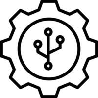 Gear setting symbol icon vector image. Illustration of the industrial wheel mechine mechanism design image