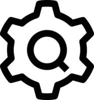 Gear setting symbol icon vector image. Illustration of the industrial wheel mechine mechanism design image