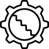 Gear setting symbol icon vector image. Illustration of the industrial wheel mechine mechanism design image