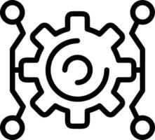 Gear setting symbol icon vector image. Illustration of the industrial wheel mechine mechanism design image