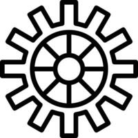 Gear setting symbol icon vector image. Illustration of the industrial wheel mechine mechanism design image