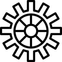 Gear setting symbol icon vector image. Illustration of the industrial wheel mechine mechanism design image