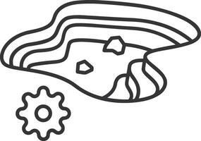 Gear setting symbol icon vector image. Illustration of the industrial wheel mechine mechanism design image