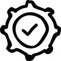 Gear setting symbol icon vector image. Illustration of the industrial wheel mechine mechanism design image