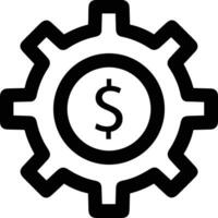 Gear setting symbol icon vector image. Illustration of the industrial wheel mechine mechanism design image