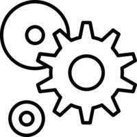 Gear setting symbol icon vector image. Illustration of the industrial wheel mechine mechanism design image