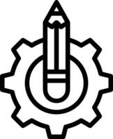 Gear setting symbol icon vector image. Illustration of the industrial wheel mechine mechanism design image