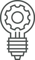 Gear setting symbol icon vector image. Illustration of the industrial wheel mechine mechanism design image