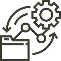 Gear setting symbol icon vector image. Illustration of the industrial wheel mechine mechanism design image