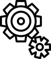 Gear setting symbol icon vector image. Illustration of the industrial wheel mechine mechanism design image