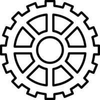 Gear setting symbol icon vector image. Illustration of the industrial wheel mechine mechanism design image