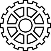 Gear setting symbol icon vector image. Illustration of the industrial wheel mechine mechanism design image