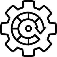 Gear setting symbol icon vector image. Illustration of the industrial wheel mechine mechanism design image