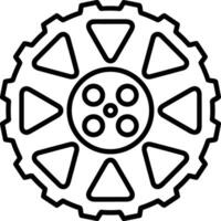 Gear setting symbol icon vector image. Illustration of the industrial wheel mechine mechanism design image