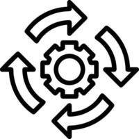 Gear setting symbol icon vector image. Illustration of the industrial wheel mechine mechanism design image