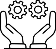 Gear setting symbol icon vector image. Illustration of the industrial wheel mechine mechanism design image