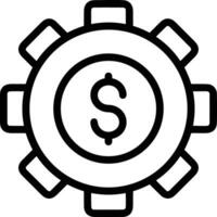 Gear setting symbol icon vector image. Illustration of the industrial wheel mechine mechanism design image