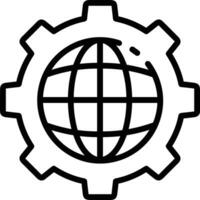 Gear setting symbol icon vector image. Illustration of the industrial wheel mechine mechanism design image
