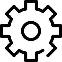 Gear setting symbol icon vector image. Illustration of the industrial wheel mechine mechanism design image