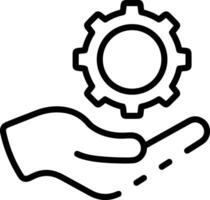 Gear setting symbol icon vector image. Illustration of the industrial wheel mechine mechanism design image